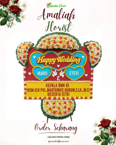 Karangan Papan Bunga Pernikahan di Sei Putih Timur I